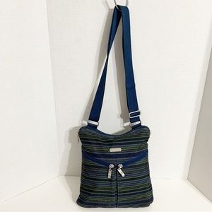 Baggallini Striped Convertible Crossbody Bag with Plenty of Pockets and Storage
